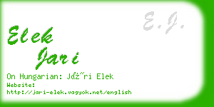 elek jari business card